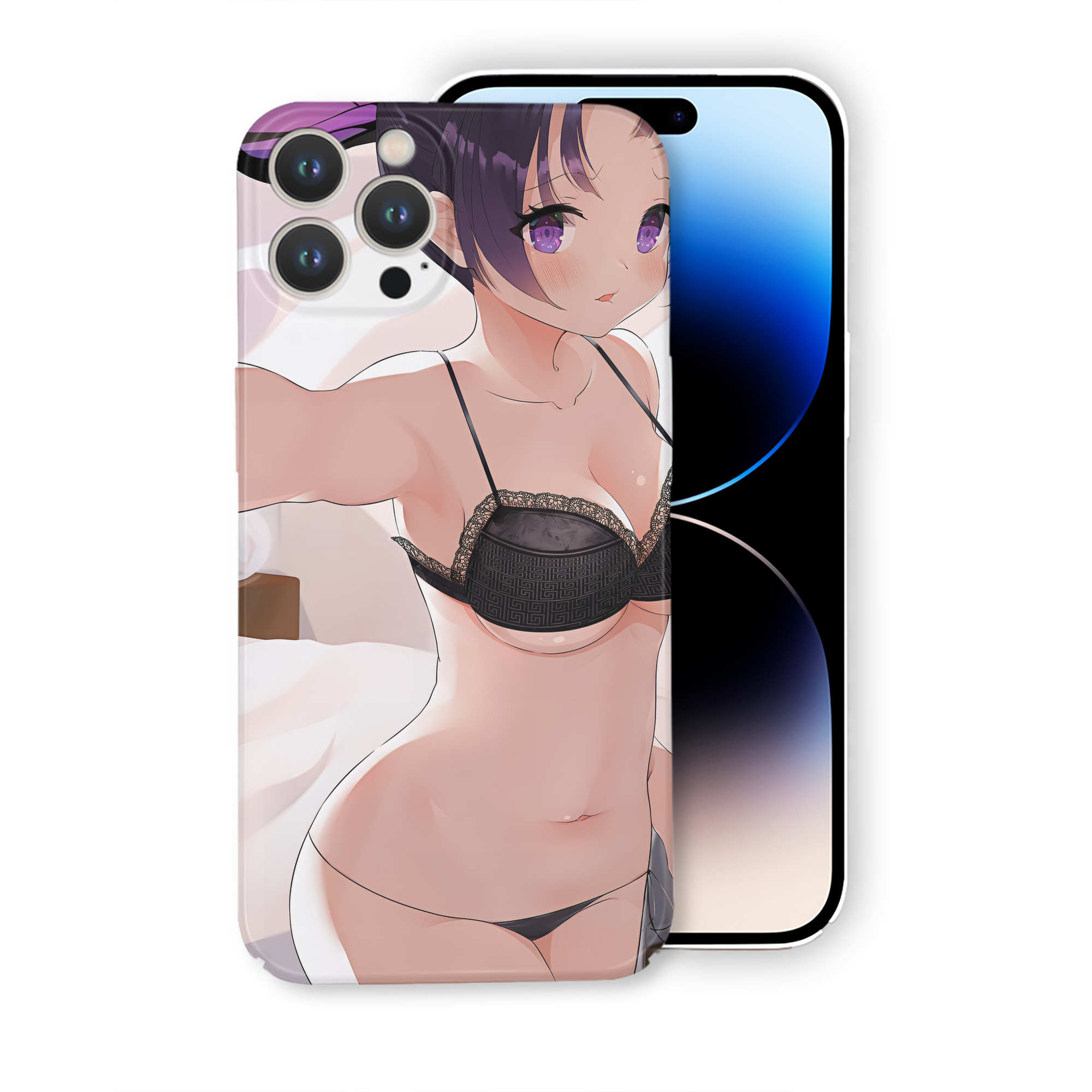 （画像用） 鬼滅の刃（きめつのやいば）蟲柱-胡蝶 しのぶ／こちょう しのぶ Kochou Shinobu 【iPhone 14シリーズ対応】ハードケース